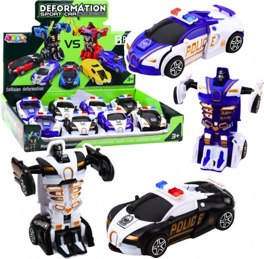 Auto robots 2v1 sporta policijas auto