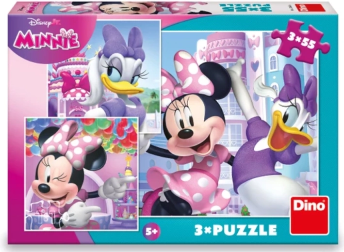 Puzzle DINO Minnie and Daisy 3×55 pieces