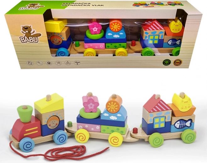 Foldable Wooden Train for Children