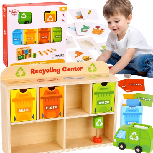 Tooky Toy Koka pārstrādes centrs – izglītojošs šķirotājs