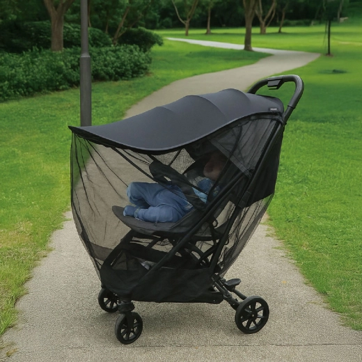 Chipolino universāls moskītu tīkls 2v1 ratiņiem black