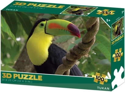 3D puzle tukāns