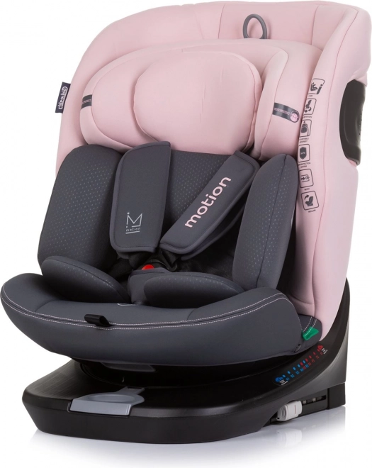 i-Size autokrēsliņš 40–150 cm ar ISOFIX un rotējošu pamatni, Flamingo