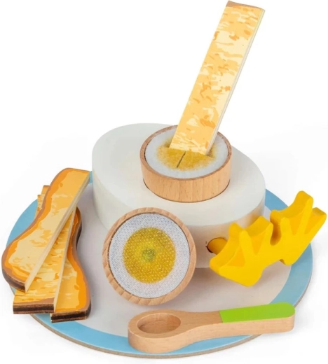 Bigjigs Toys koka brokastu komplekts ar mīksti vārītu olu