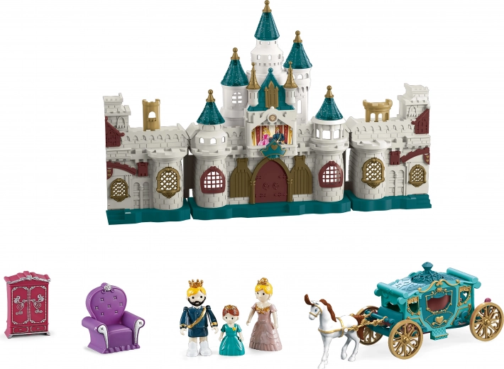 Castle with Effects 23 cm – fold-out set with figures and carriage