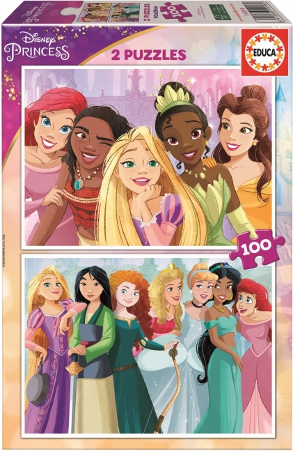 Educa puzle Disney princeses 2×100 gabaliņu