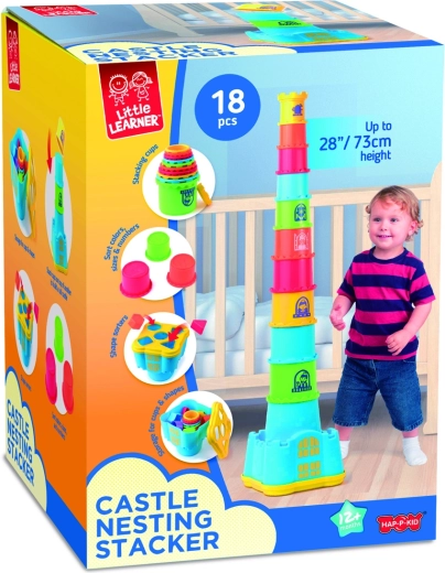 Hap-P-Kid castle with shape sorter and stacking cups