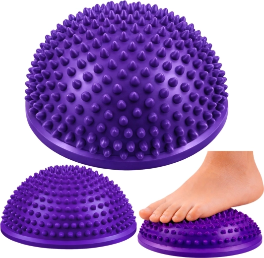 Puslode līdzsvara vingrinājumiem un pēdu masāžai, violeta 16 cm