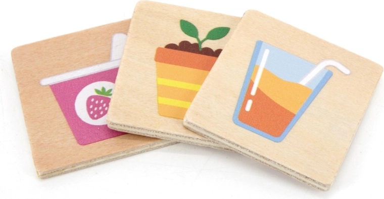 Colorful wooden pieces