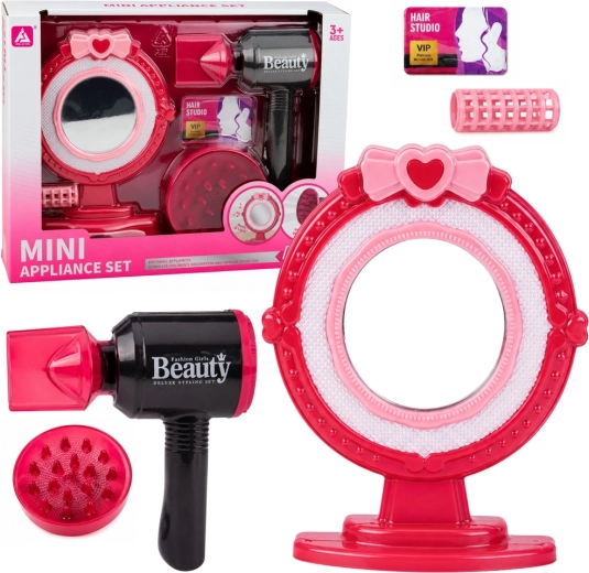 Kids' Hairdresser Set with Mirror and Hair Dryer with Lights and Sounds