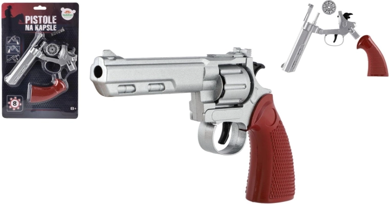 metāla kapsulu pistole – 8 šāvienu revolveris 22 cm
