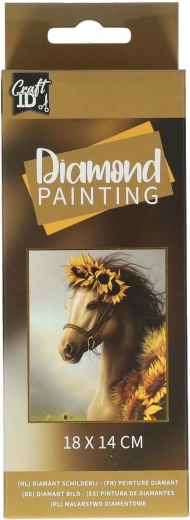 Dimanta gleznošana Zirgs 14x18 cm