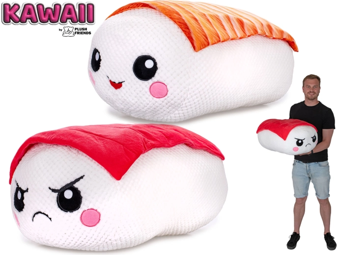 Plush Friends Kawaii plīša rotaļlieta suši nigiri 60 cm - 1 gab.