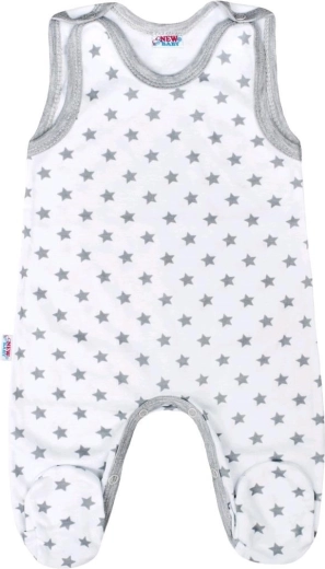Bērnu rāpuļtērps New Baby Classic II pelēks ar zvaigznītēm