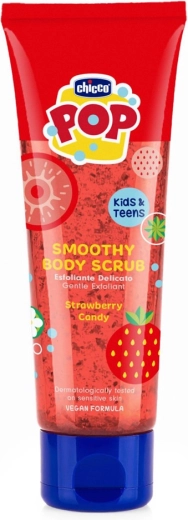 Chicco POP ķermeņa pīlings bērniem un pusaudžiem zemeņu smūtijs 150 ml