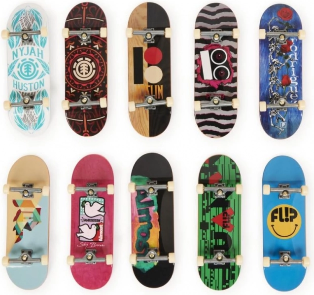 Tech Deck komplekts ar 10 mini skrituļdēļiem