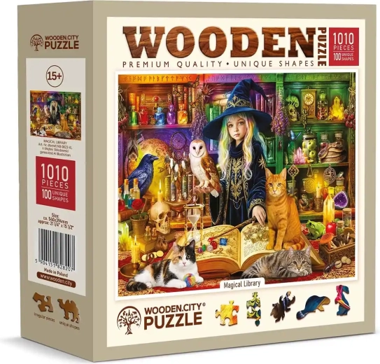 Wooden City Magical Library Wooden Puzzle, 1010 Pieces