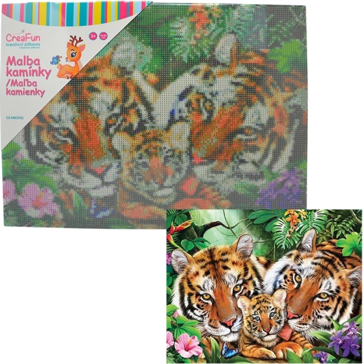 Diamond Painting – Tiger Family 30 × 40 cm