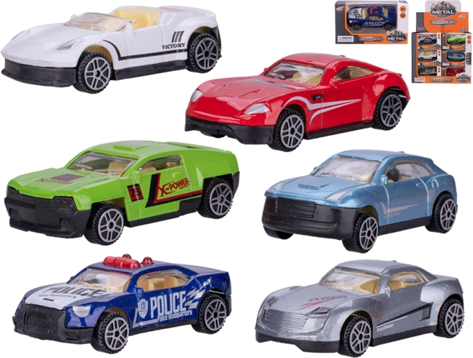 Metāla sporta automašīnu komplekts 7 cm – 24 gab.