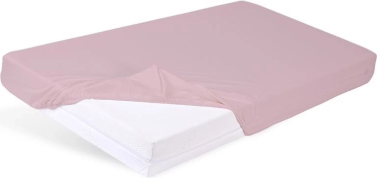 Babymatex Waterproof Bamboo Fitted Sheet with Elastic, Old Rose, 60 × 120 cm