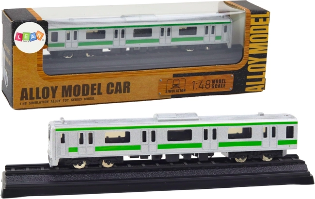 Metāla vilciena vagona modelis 1:48 – sudraba