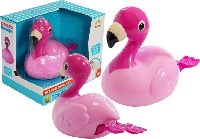 Floating bath toy flamingo