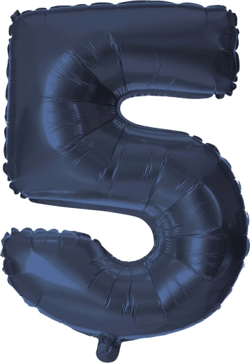 Folijas balons TORO cipars 5, 30 cm, zils