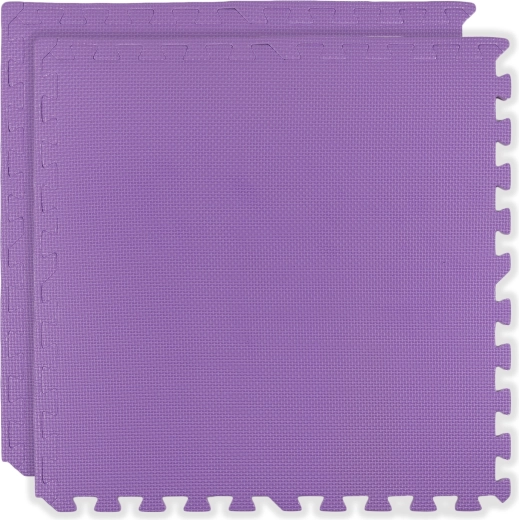 Humbi putu paklājiņš 120 × 60 cm, lielas ūdensizturīgas putu puzles, violetas, 2 daļas
