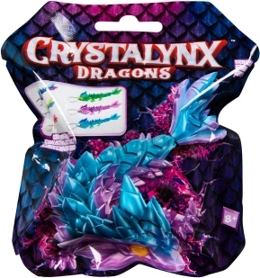 Crystalynx bendable dragon – keychain with carabiner 15 cm - 1 piece