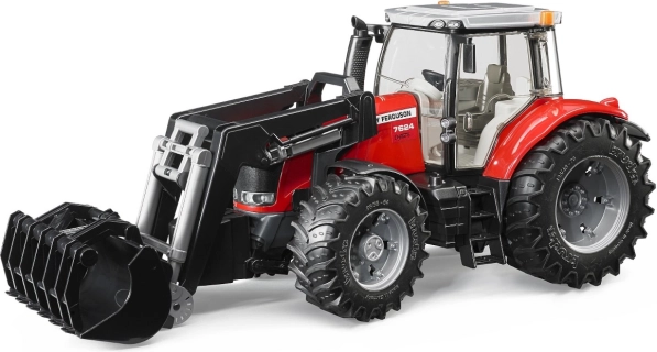 Traktors Bruder Massey Ferguson 7624 ar frontālo iekrāvēju