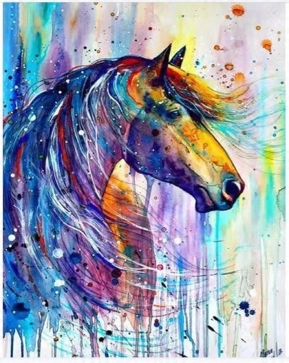NORIMPEX Krāsošana pēc numuriem Abstrakts zirgs 40 × 50 cm