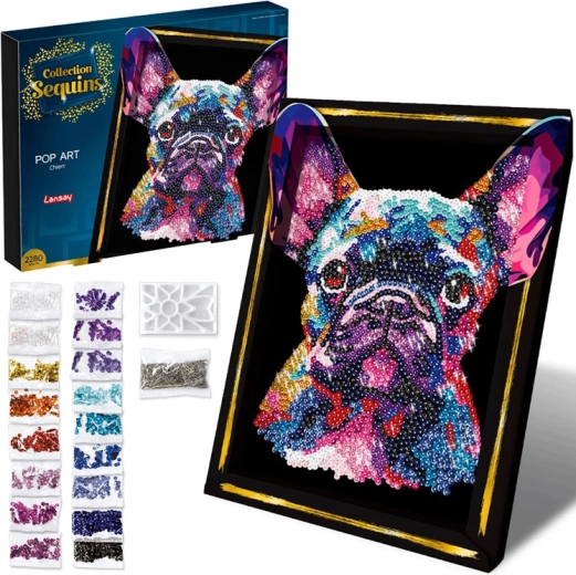 Attēls no fliteriem Pop Art stilā – franču buldogs (radošais komplekts)