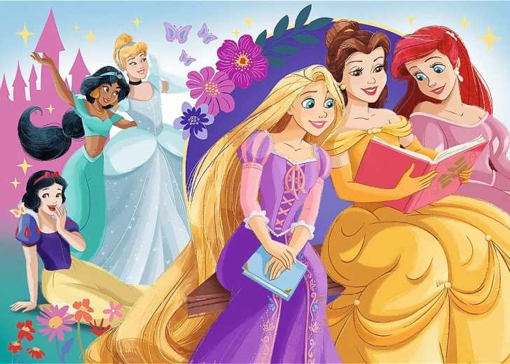 TrefL mirdzoša puzzle Princeses – Draudzības mirdzums, 100 detaļas