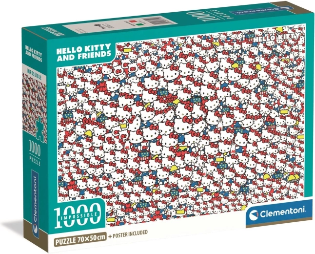 Puzle CLEMENTONI Impossible Hello Kitty, 1000 detaļu