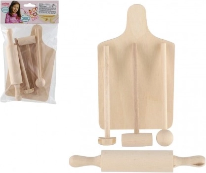Koka virtuves piederumu komplekts bērniem 20 cm