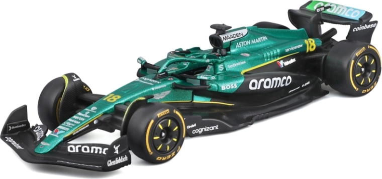 Bburago Formula 1 modeļa auto Aston Martin AMR25 2025 #18 Lance Stroll 1:43
