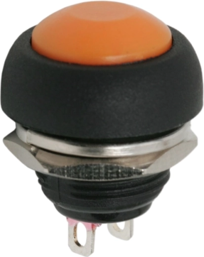 Round momentary SPST push button orange