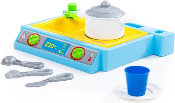 Bērnu mini virtuvīte Natālka 33 cm – 7 daļu komplekts