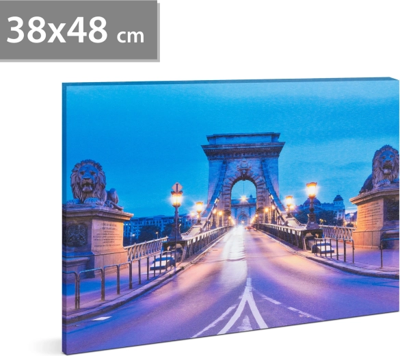 LED picture Chain Bridge 38 × 48 cm