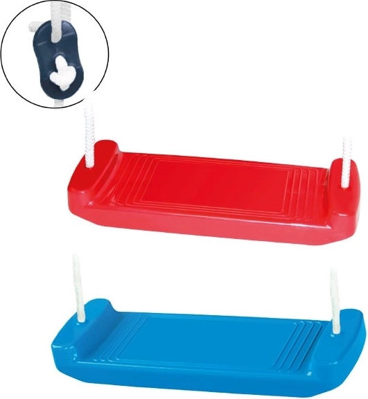 Plastmasas šūpoļu sēdeklis, sarkans/zils