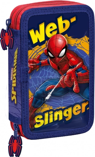 Divu nodalījumu penālis ar piederumiem SPIDERMAN sarkani–zils