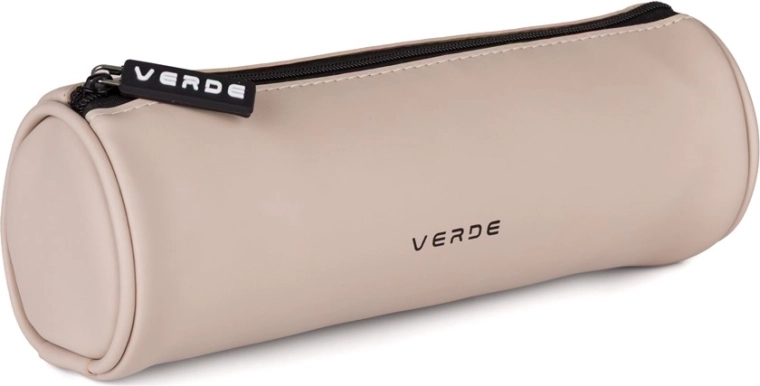 Apaļš penālis etui Verde mocca no PU
