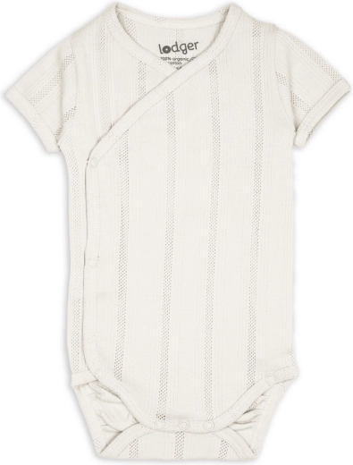 Lodger short-sleeve bodysuit pointelle cream size 68