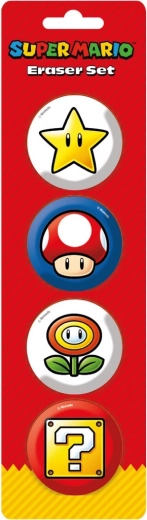 Super Mario dzēšgumiju komplekts – 4 gab.