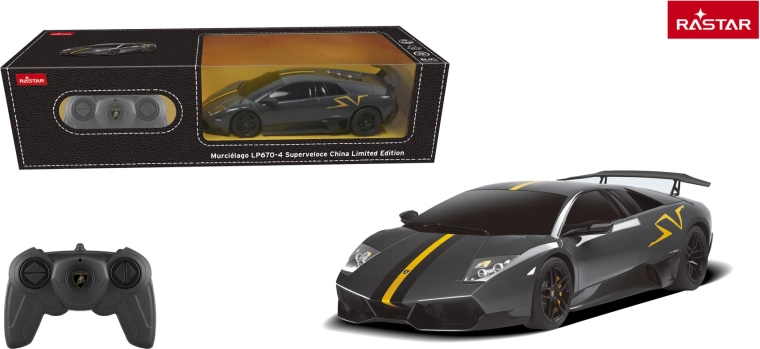 Rastar RC auto Lamborghini Murciélago LP670-4 Superveloce 1:24 pelēks - 1 gab.