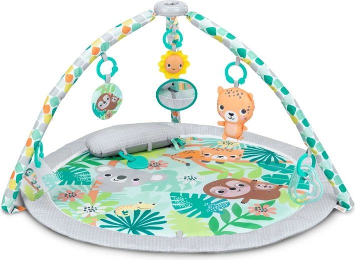 Bright Starts rotaļu paklājiņš ar aktivitātēm Wild Rainforest FoldAway no dzimšanas