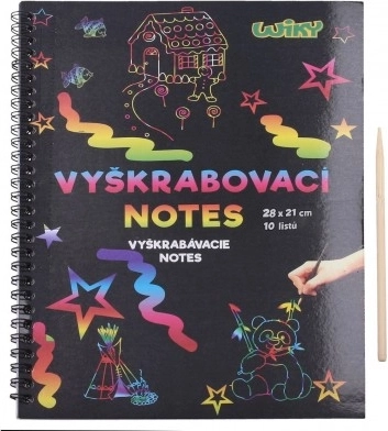 Krāsojamais skrāpējamais blociņš krāsains 28x21, 10 lapas