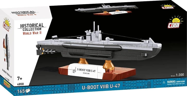 Modeļa komplekts zemūdene U-Boot VIIB U-47 1:300 (165 detaļas)