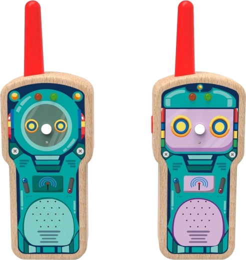 2Kids Toys koka bērnu rācijas ar robota motīvu (komplekts 2 gab.)