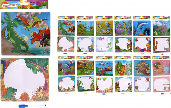 Creative set - puzzle + 1 marker